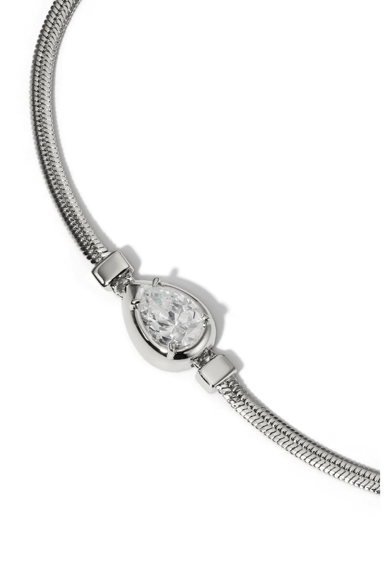 Delancey Line Bracelet, Alternate, color, RHODIUM