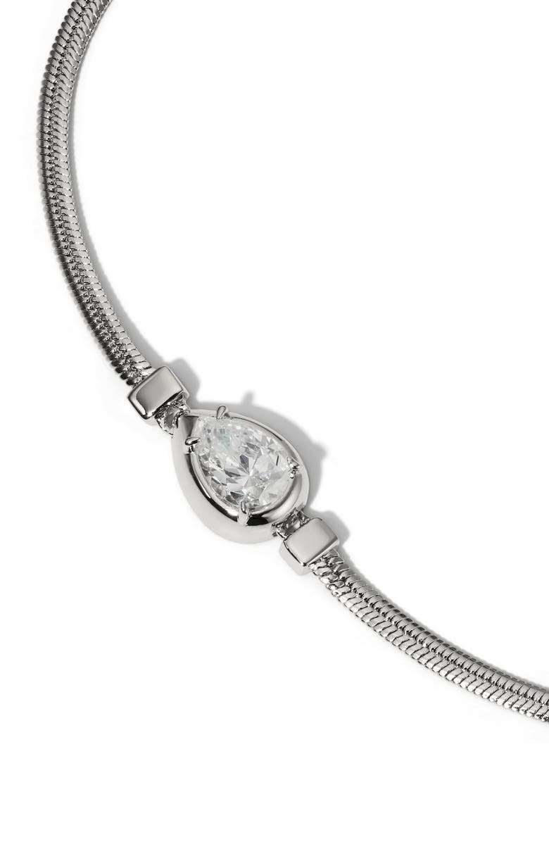Nadri Delancey Line Bracelet, Alternate, color, Rhodium