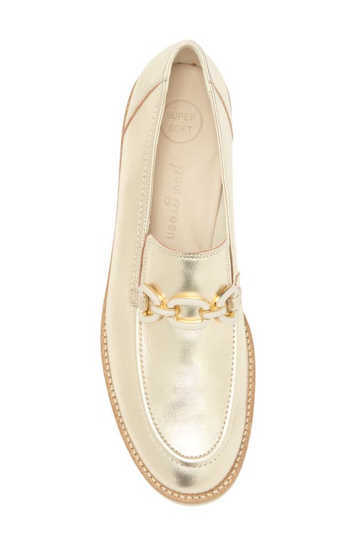 Paul Green Ada Loafer In Platino Metallic Nappa