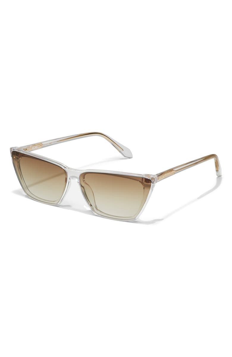 QUAY Bad Habit 65mm Cat Eye Sunglasses, Alternate, color, Clear/ Sepia