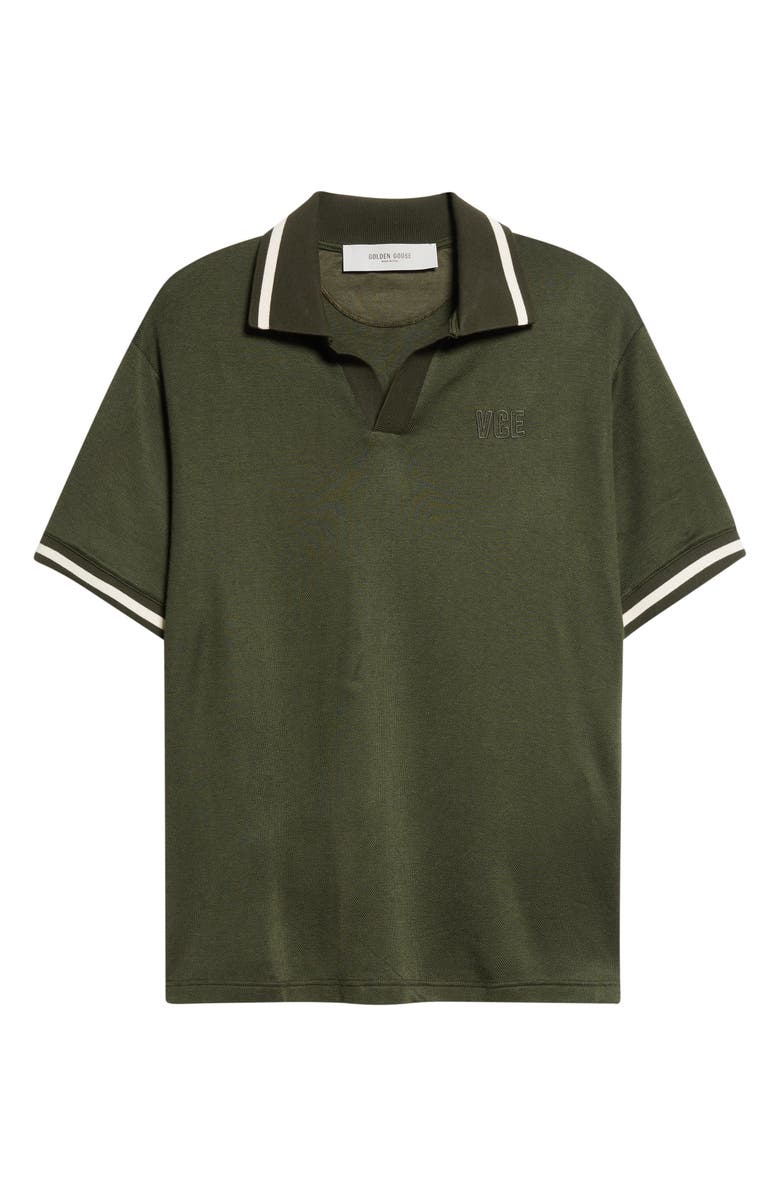 Golden Goose Journey Fluid Jersey Polo, Alternate, color, Grape Leaf