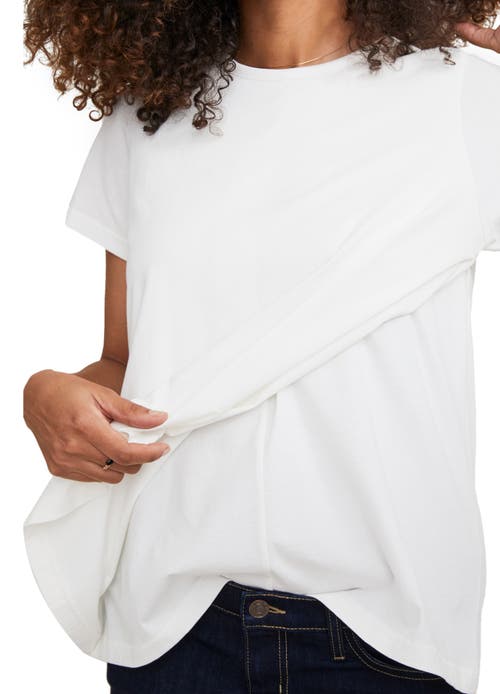 HATCH Collection The Luxe Nursing Tee in White  product