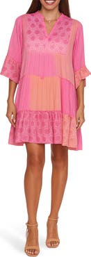 RANEES Patchwork Print Tiered Dress