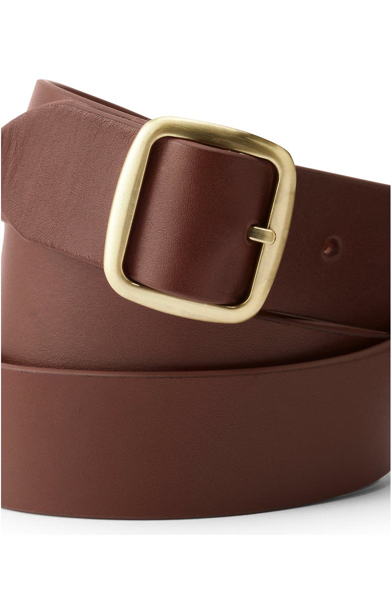 Lands' End Reversible Denim Belt, Main, color, Brown/Cognac