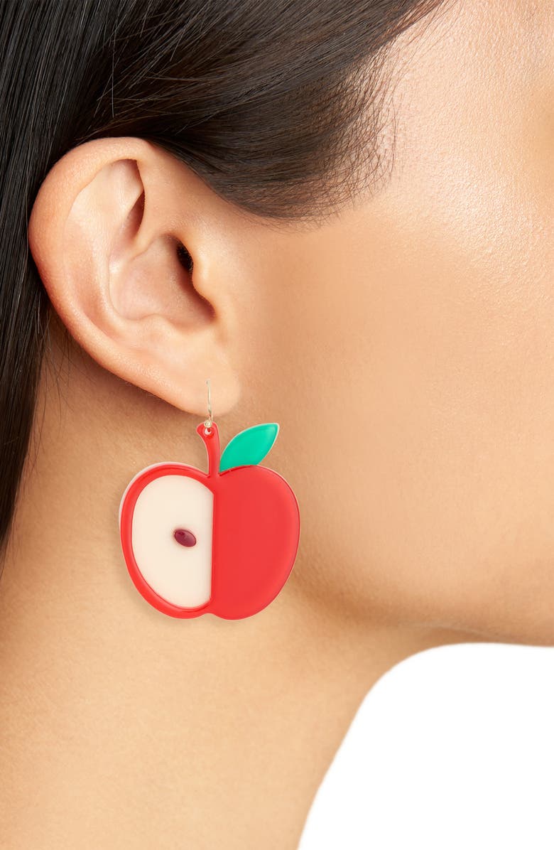 Kenneth Jay Lane Apple Drop Earrings, Alternate, color, 