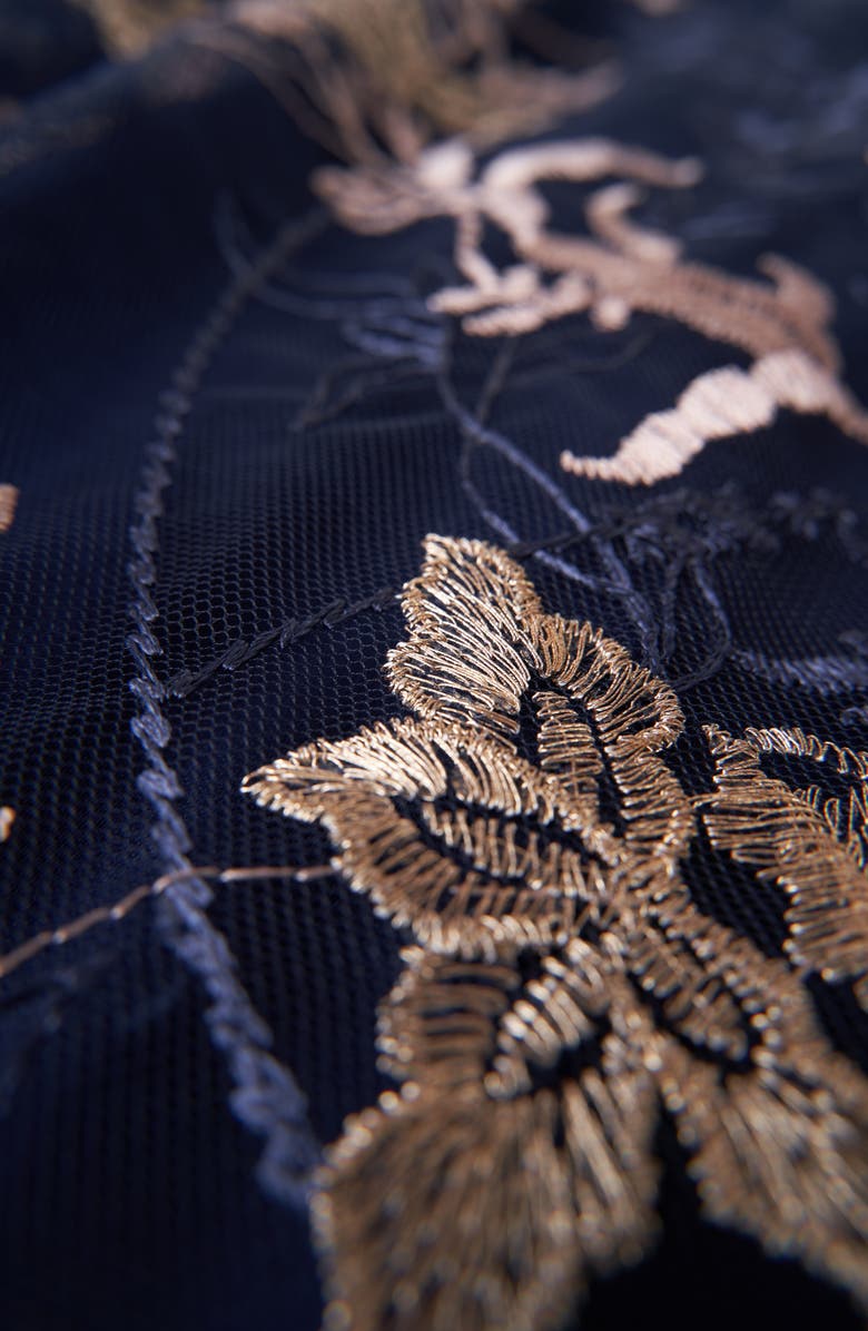 JS Collections Zara Embroidered Metallic Mermaid Gown, Alternate, color, 