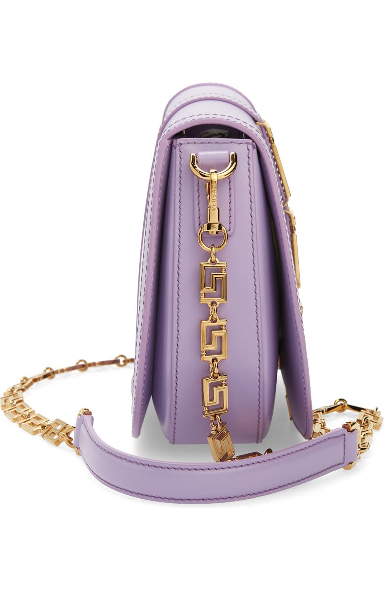 Versace Large Greca Goddess Leather Shoulder Bag, Alternate, color,
