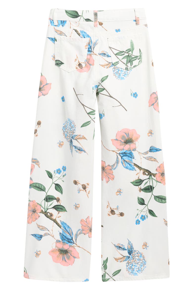 Kids' Floral Wide Leg Jeans, Alternate, color, FLORAL