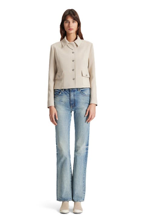 Daphne Collar-Tab Military Jacket