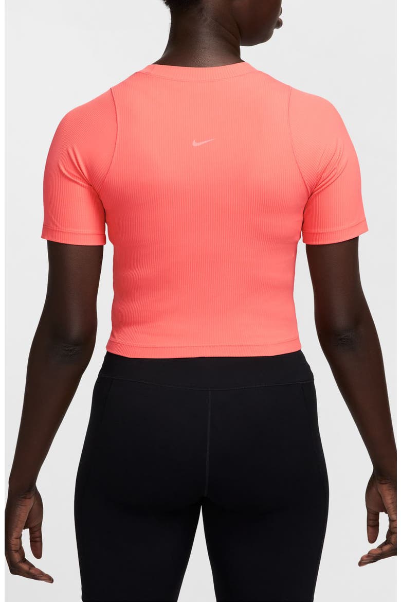 Zenvy Dri-FIT Rib T-Shirt, Alternate, color, MAGIC EMBER/ WHITE