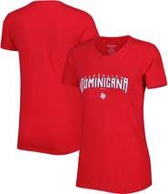 Legends Merchandise Women's LEGENDS Red Dominican Republic Baseball 2023 World Baseball Classic Country T-Shirt