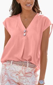 LASCANA Women's Button Detail Blouse