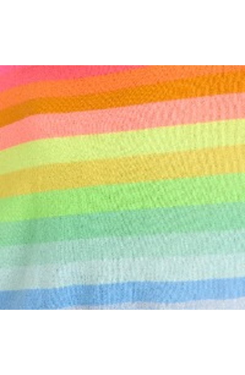 Brodie Pure Cashmere Stripe Up Crew Neck Jumper, Alternate, color, Rainbow Stripes