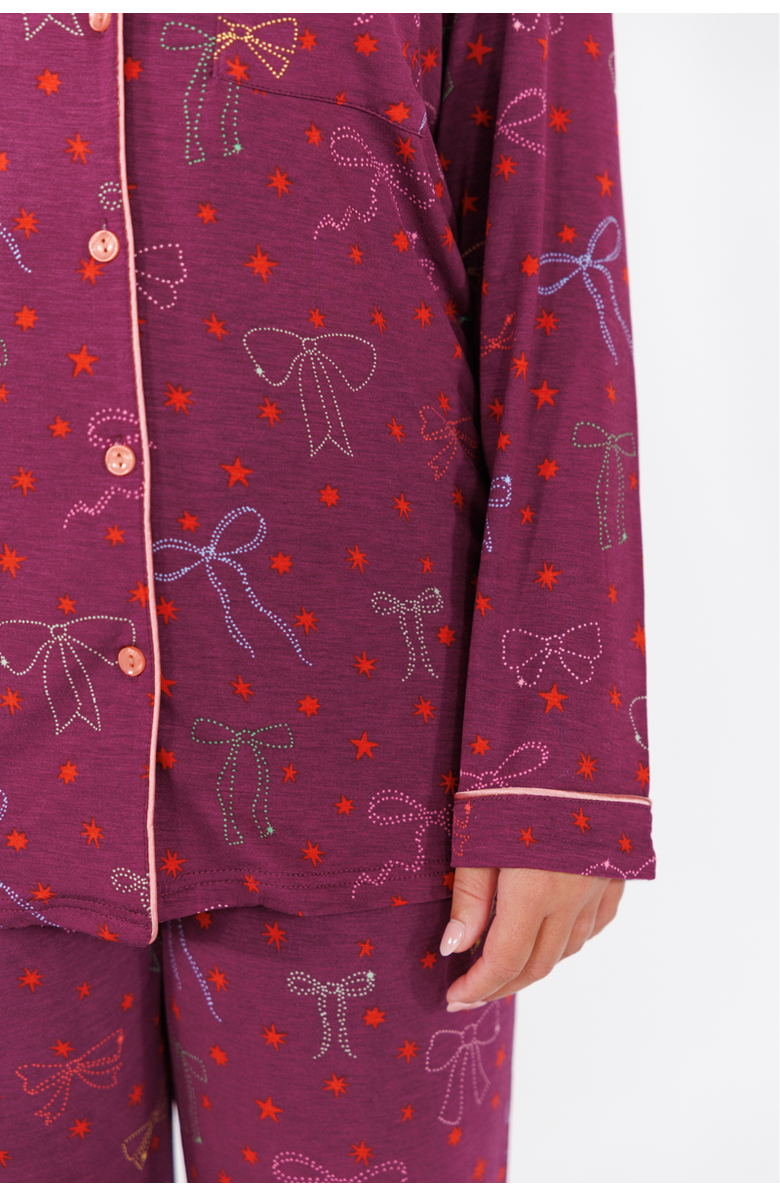 In My Sundays Long Sleeve & Long Pant Pajama Set, Alternate, color, Twinkling Bow