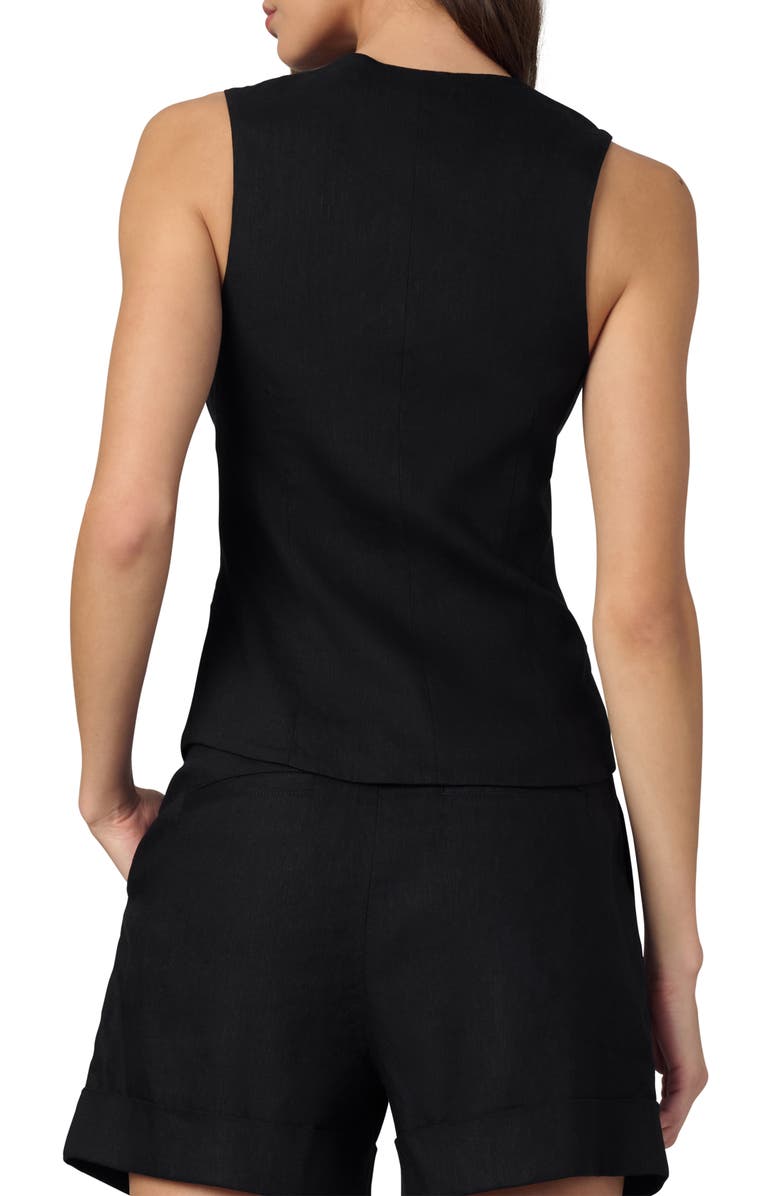 Joe's The Maeve Linen Blend Vest, Alternate, color, Black