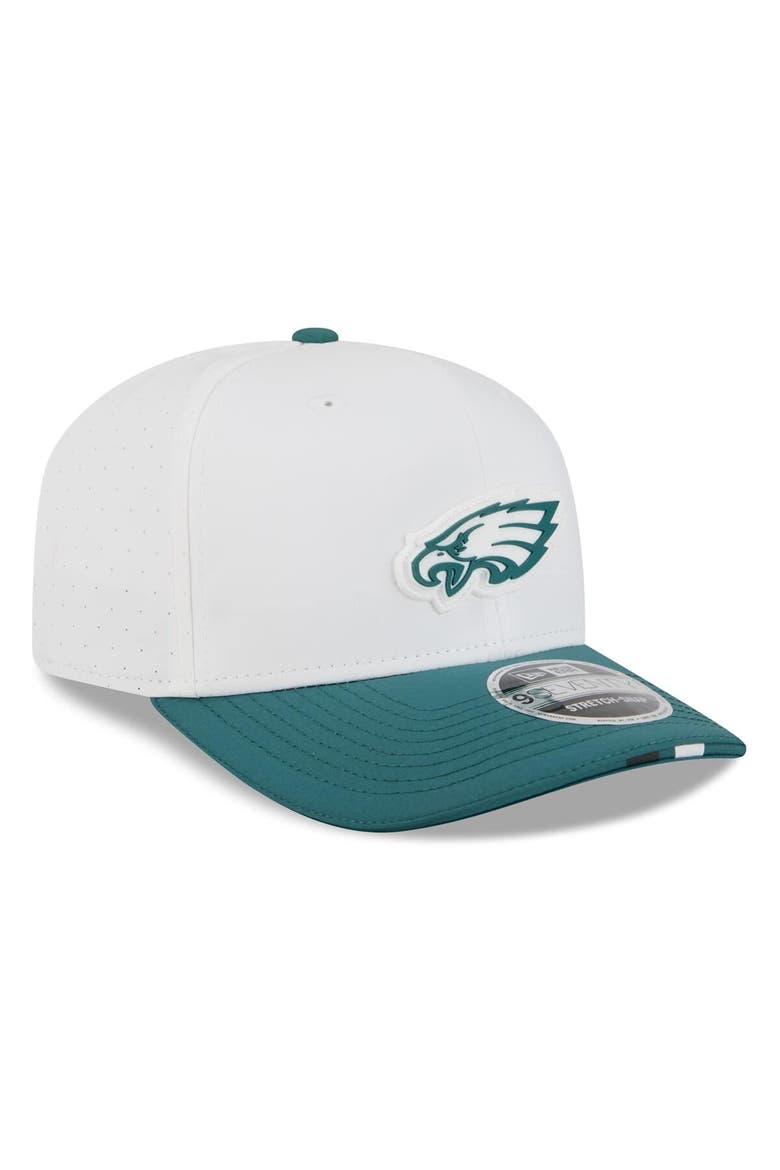 Men's New Era  White/Midnight Green Philadelphia Eagles 2025 NFL Training Camp 9SEVENTY Adjustable Hat, Alternate, color, White