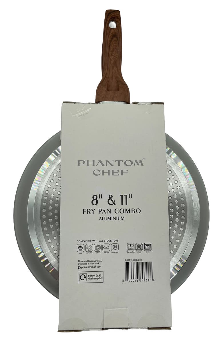 PHANTOM CHEF Set of 2 Grove Nonstick Fry Pans, Alternate, color, Beige