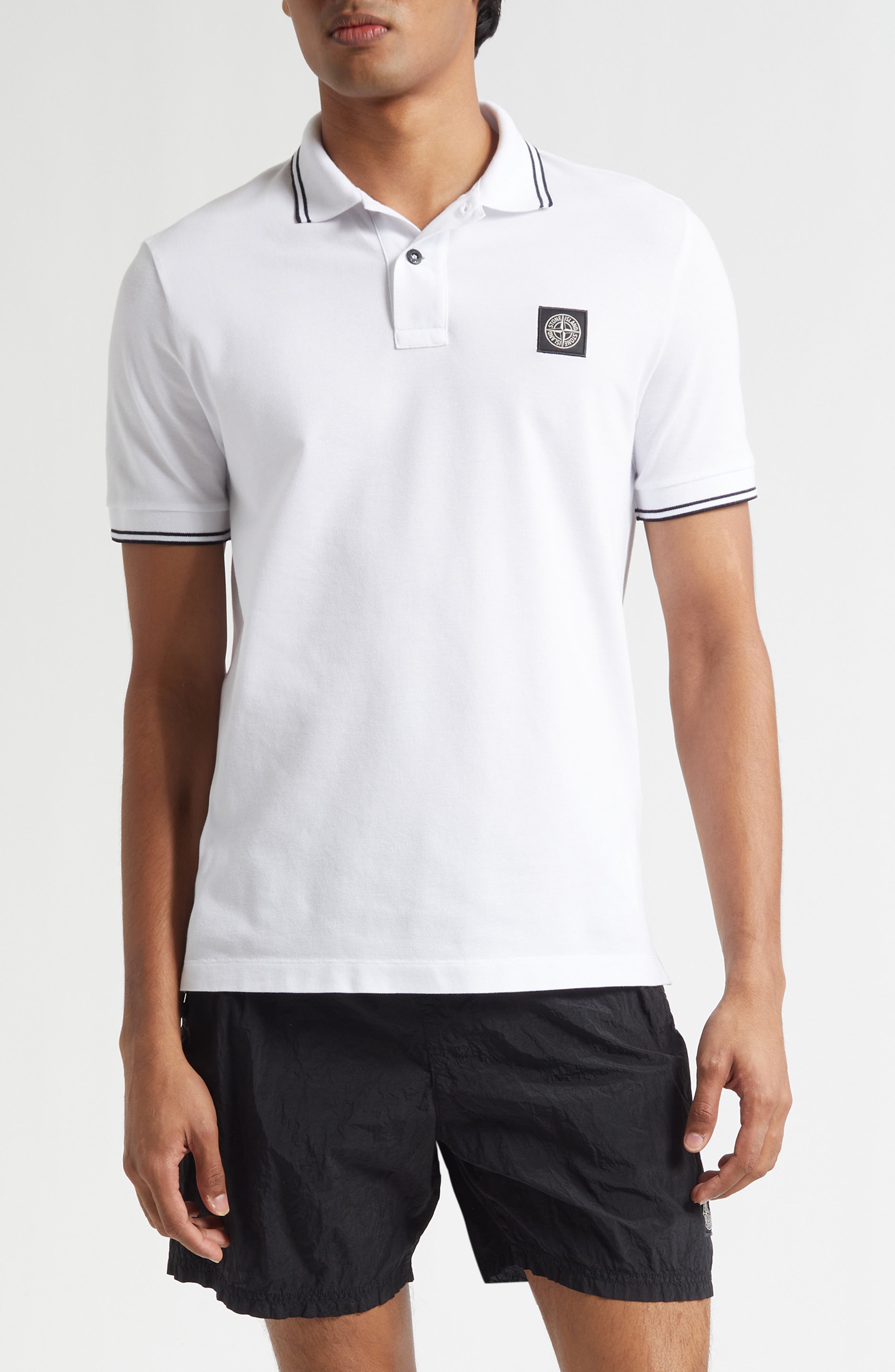 Tipped Stretch Cotton Polo - image 3