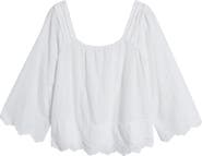 Caslon® Cotton Eyelet Top