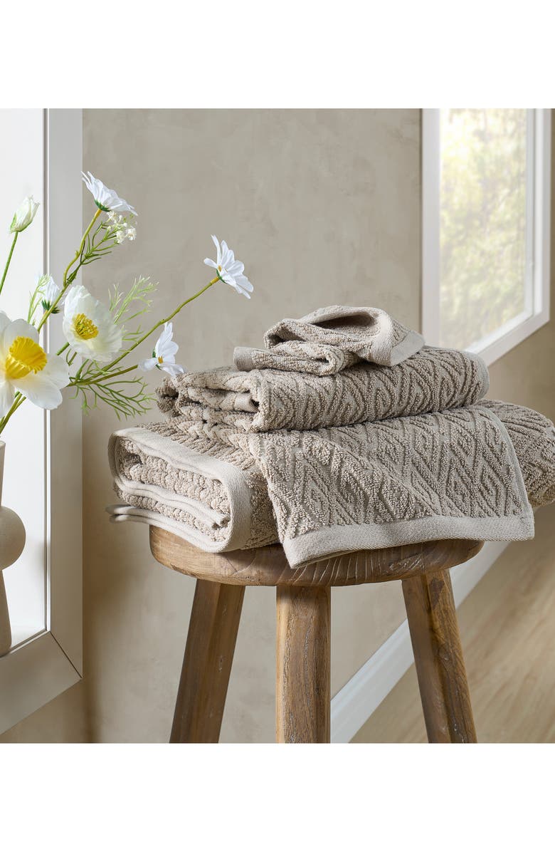 John Robshaw Maze Towel, Alternate, color, Sand