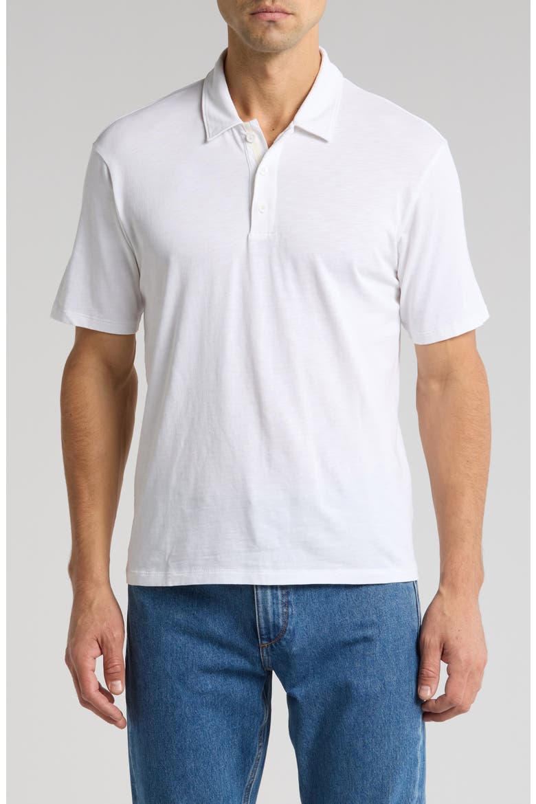 Classic Cotton Slub Jersey Polo, Main, color, WHITE