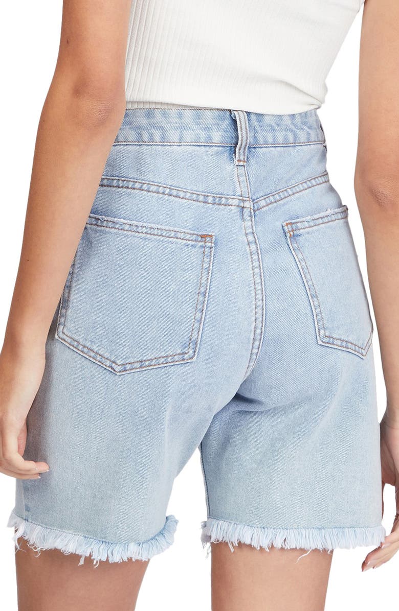 Billabong High Waist Long Time Cutoff Denim Shorts, Alternate, color,