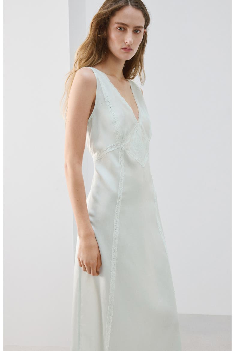 Lace Detail Nightgown, Alternate, color, BLUE