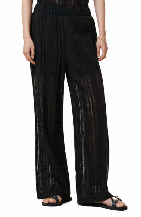 AllSaints Giana Ladder Stitch Wide Leg Pants