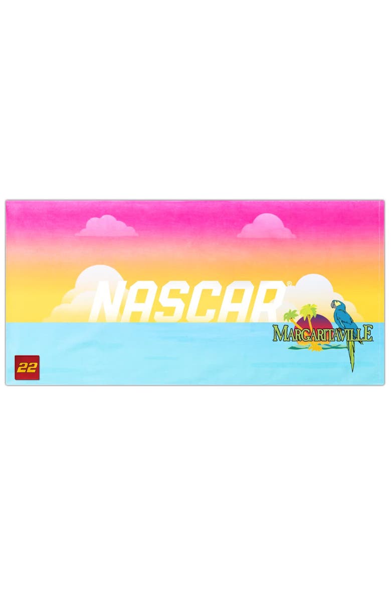 Margaritaville Joey Logano 30'' x 60'' Beach Towel, Main, color, Light Blue