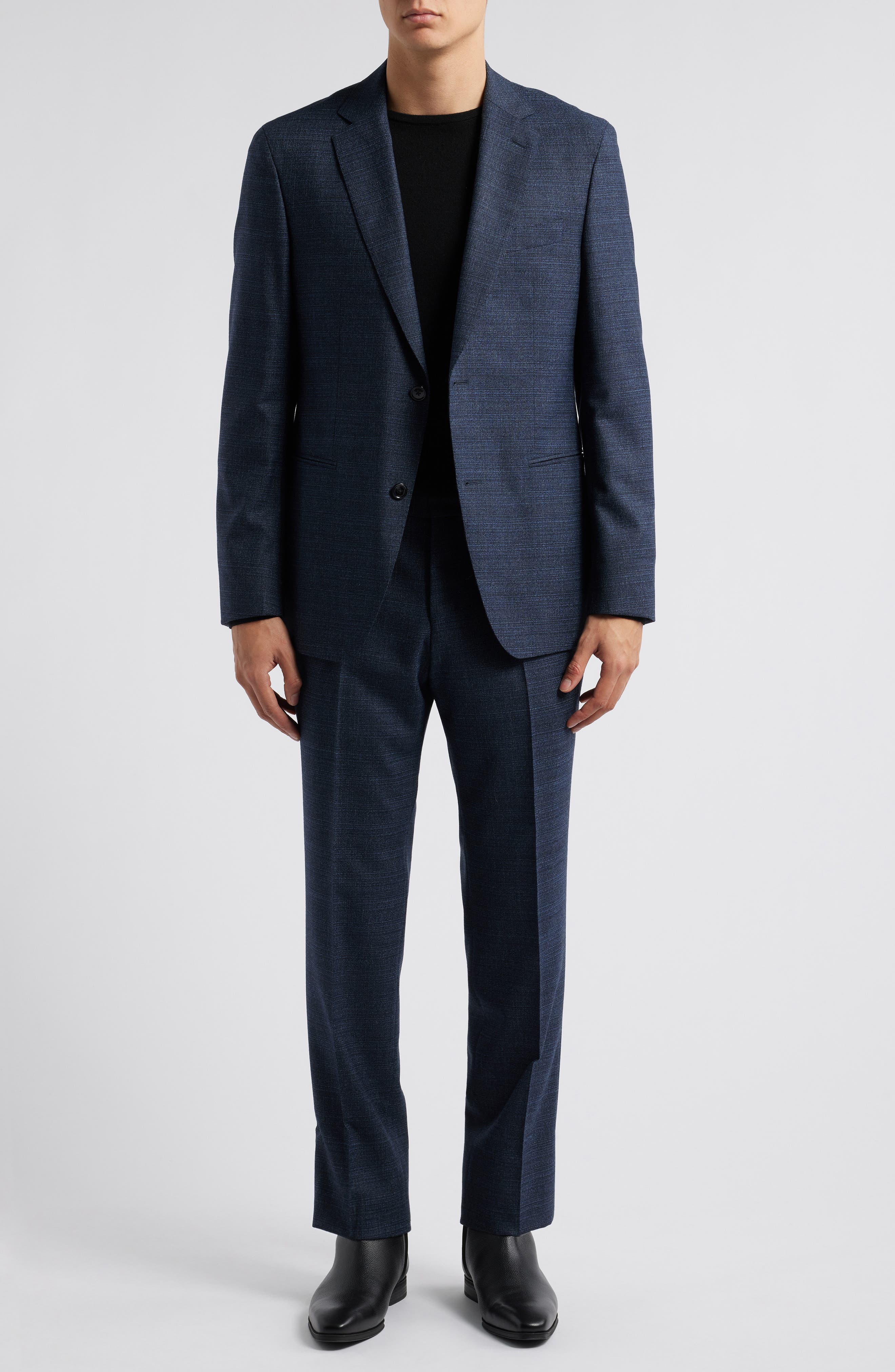 BOSS Huge Plaid Stretch Wool Suit