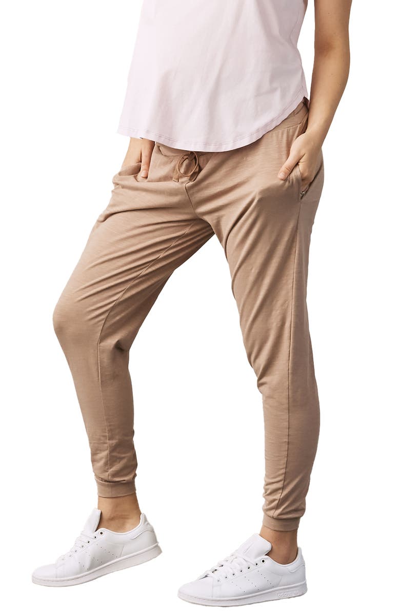 Angel Maternity Stretch Cotton Maternity Joggers, Alternate, color, 