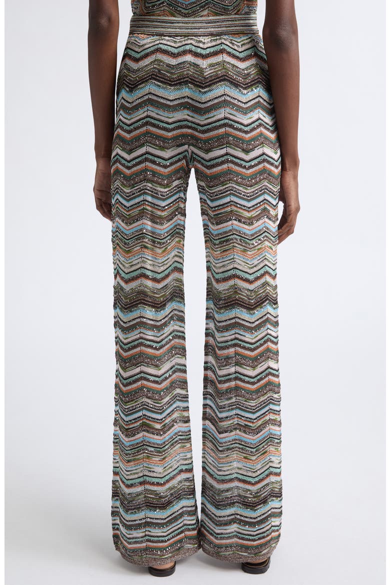 Sequin Metallic Zigzag Stripe Sweater Pants, Alternate, color, BLACK MULTI