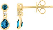 EFFY Diamond & London Blue Topaz Drop Earrings