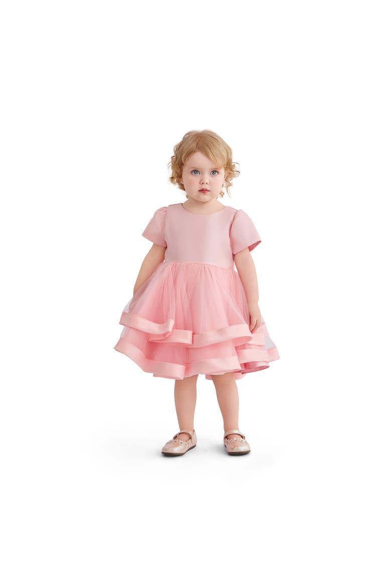 Satin Bow Dress, Alternate, color, Pink