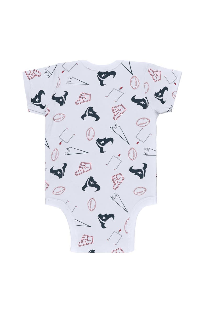 WEAR by Erin Andrews Newborn & Infant WEAR by Erin Andrews Gray/Navy/White Houston Texans Three-Piece Turn Me Around Bodysuits & Pant Set, Alternate, color, 