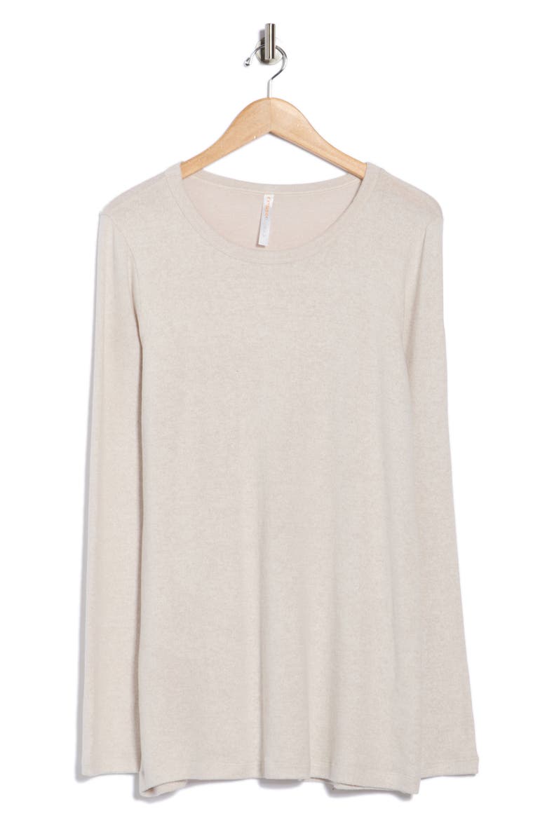 Long Sleeve Brushed Knit Top, Alternate, color, OYSTER