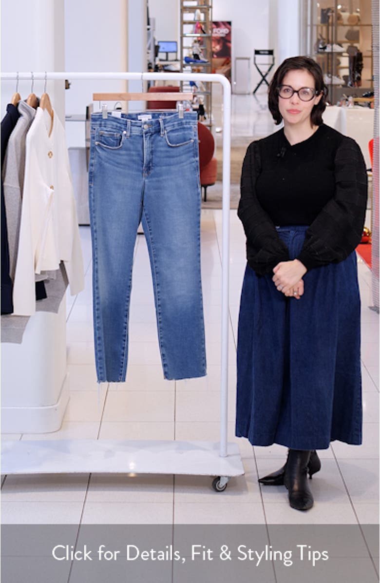 Soft Tech Good Legs Raw Hem Straight Leg Jeans, sales video thumbnail