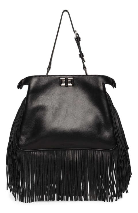 Bailey Leather Fringe Satchel