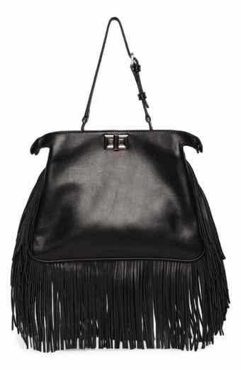 Walter Baker Bailey Leather Fringe Satchel
