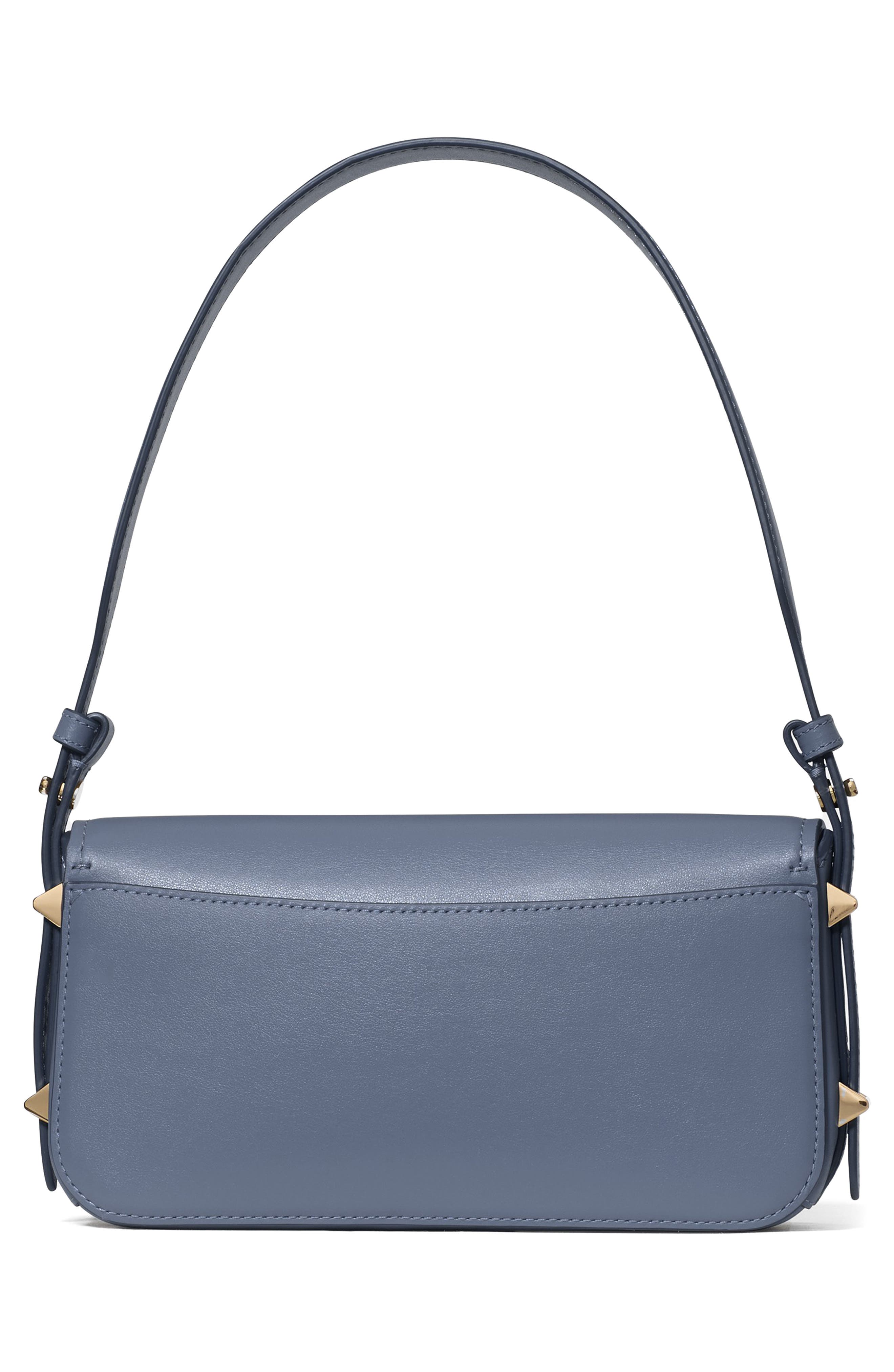 Kate Spade New York small liv leather east/west shoulder bag, Alternate, color, Cinder Grey