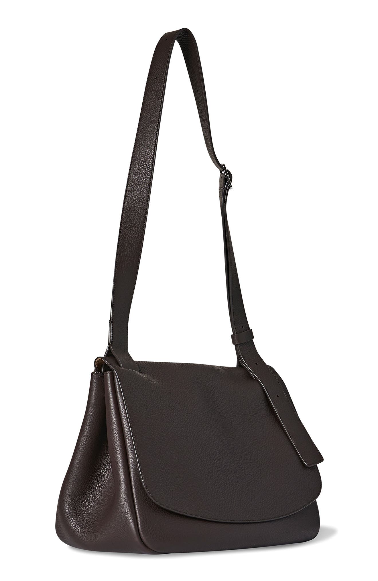 Small Mail Leather Shoulder Bag, Alternate, color, MOCHA