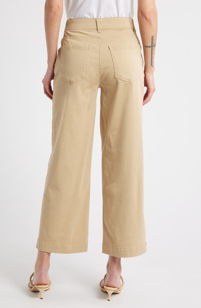 Wit & Wisdom Sam High Waist Ankle Wide Leg Twill Pants, Alternate, color, Vintage Walnut