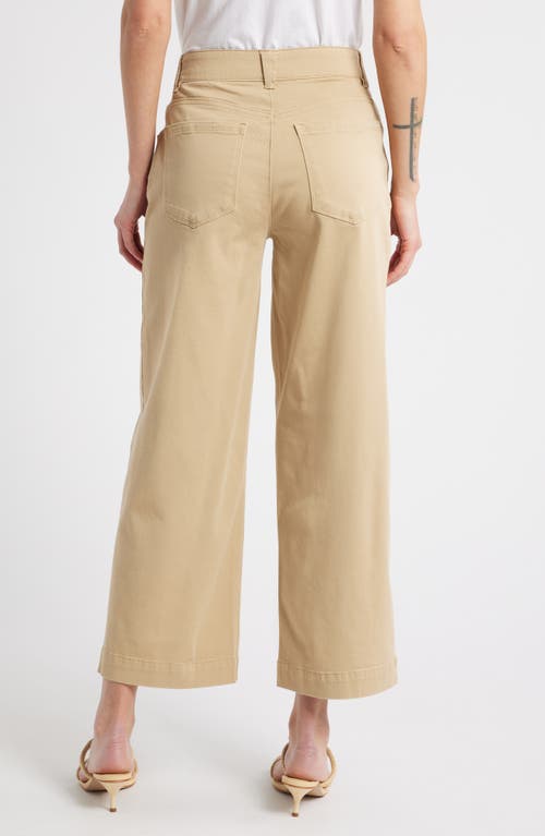 Shop Wit & Wisdom Sam High Waist Ankle Wide Leg Twill Pants In Vintage Walnut