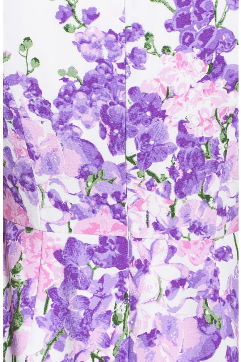 'Garden Party' Floral Print Sheath Dress, Alternate, color, WHITE MULTI