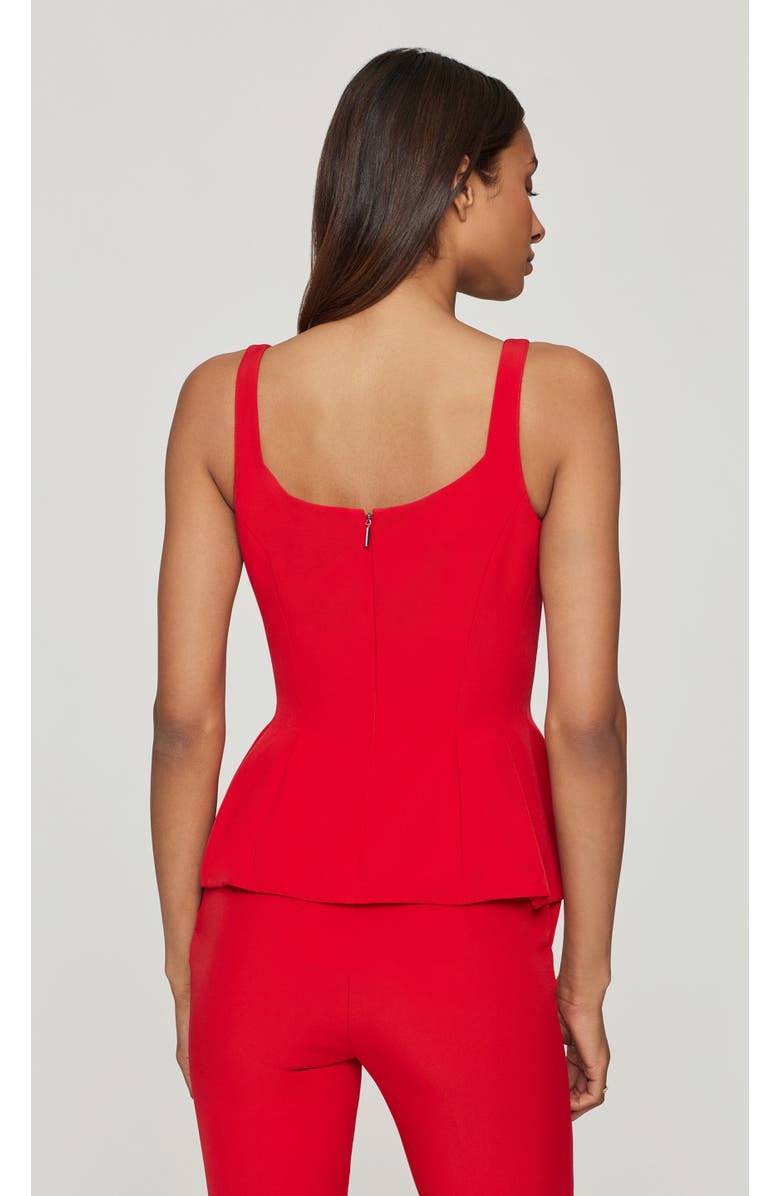 Generation Love Sofia Crepe Peplum Top, Alternate, color, Red