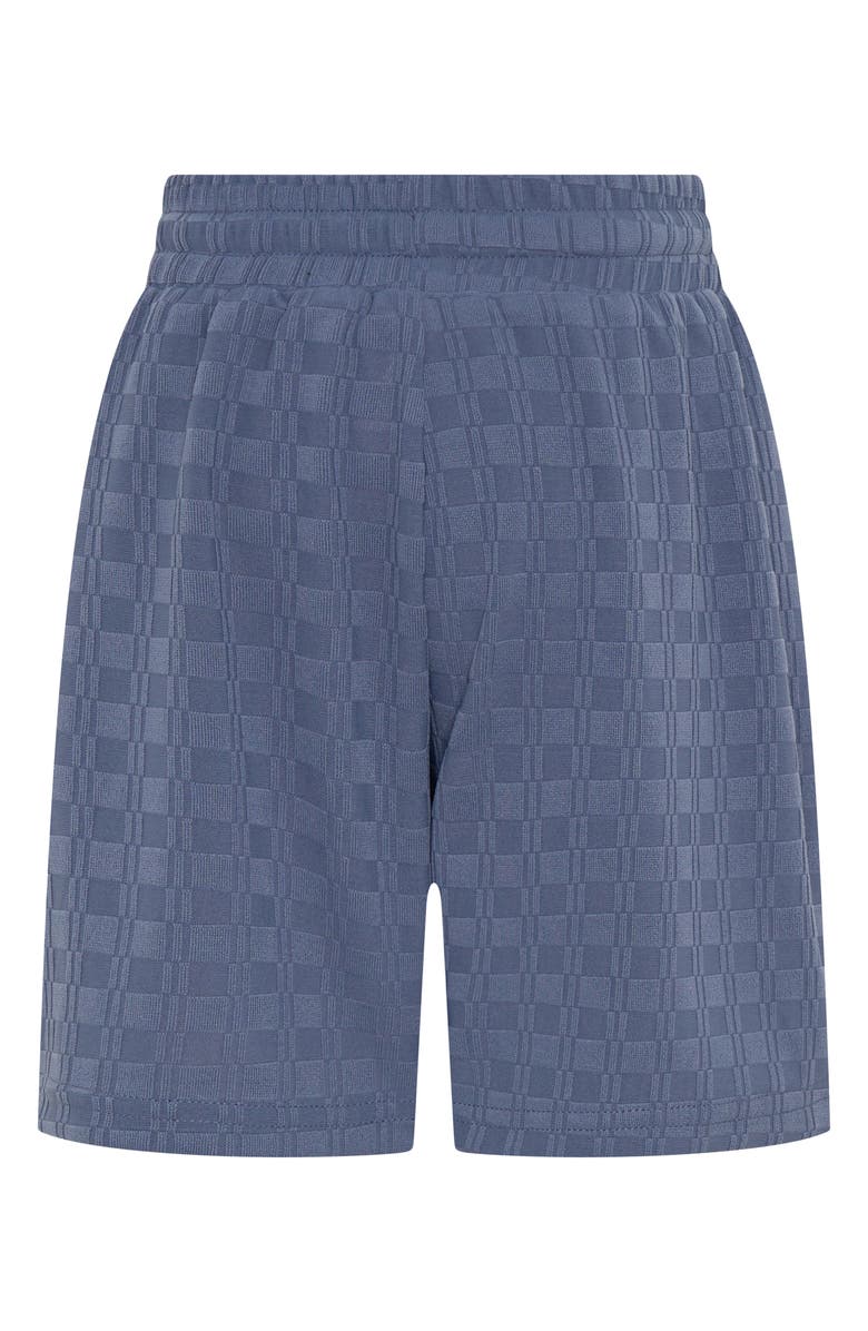 TINY TRIBE Kids' Textured Drawstring Shorts, Alternate, color, Slate Blue