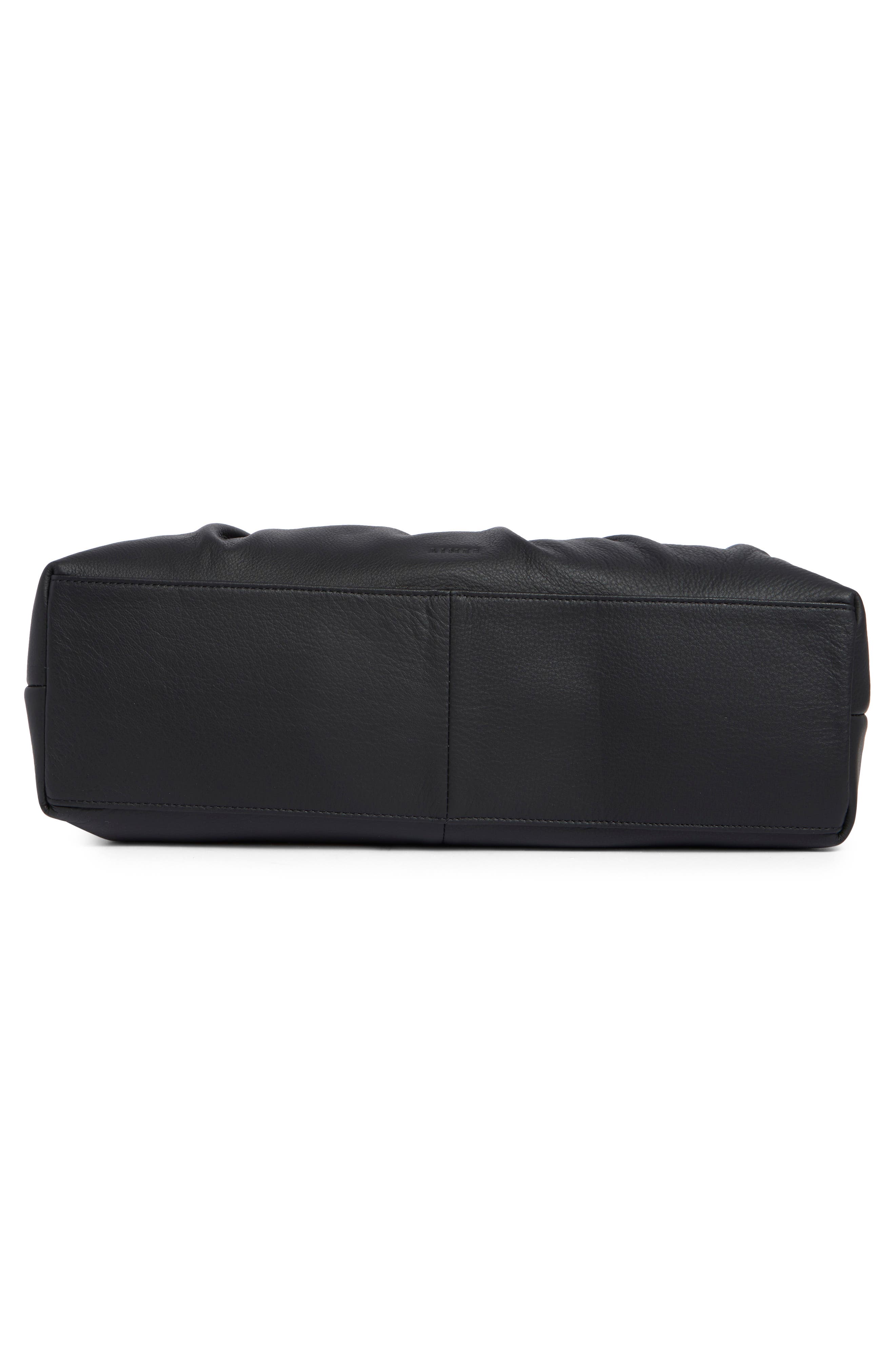 Frame XL Leather Clutch, Alternate, color, BLACK
