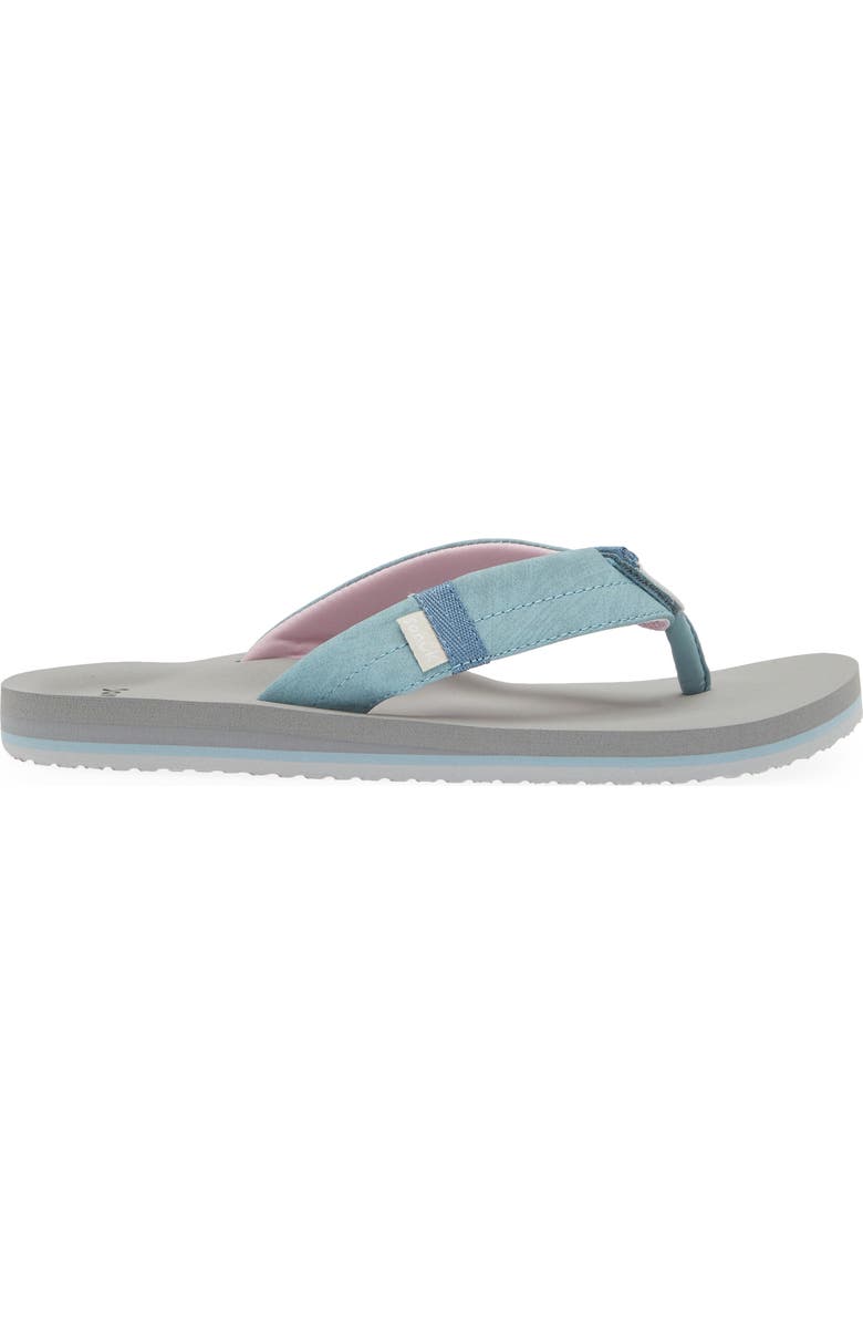 Sanuk Ziggy Switchfit Flip Flop, Alternate, color, Dusty Blue
