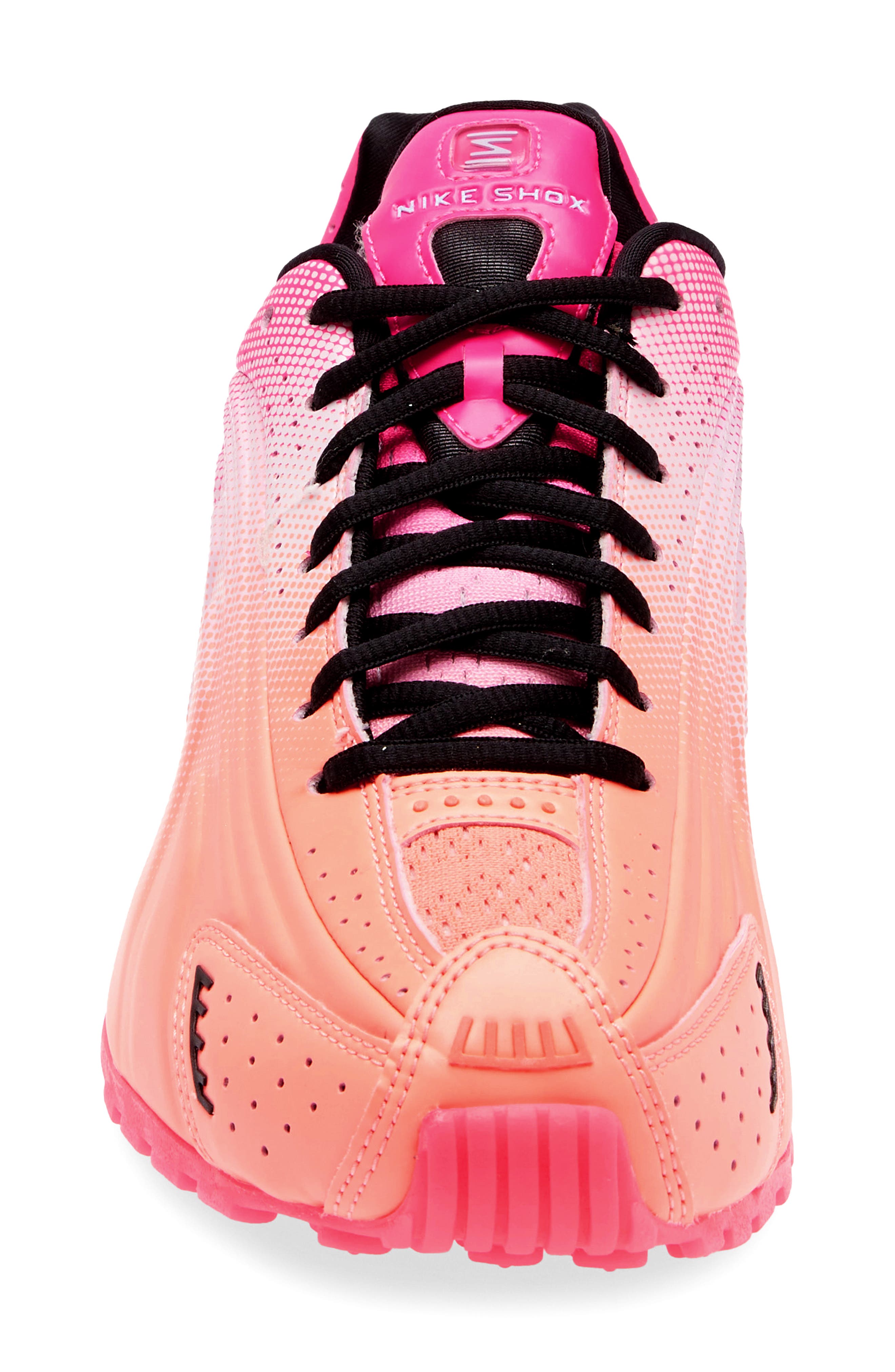 Nike Shox R4 Sneaker, Alternate, color, Hyper Pink/ Pink Foam/ Black