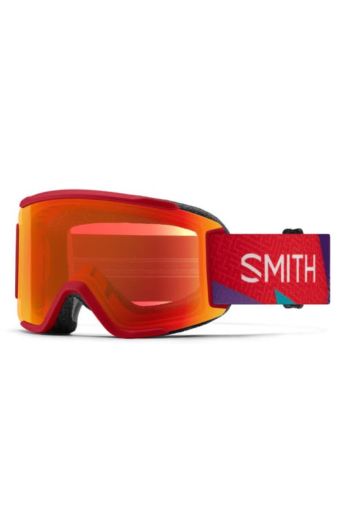 Smith Squad 180mm Chromapop™ Snow Goggles In Crimson A-maze-zing/red